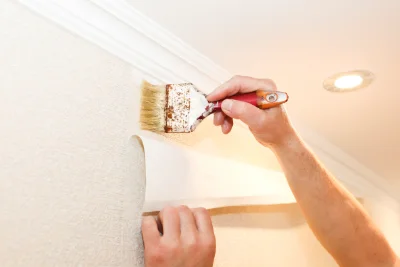 Pose de papier peint à Metzeresche — revêtements muraux et toiles de verre